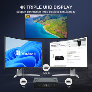 HYSTOU yeni mikro bilgisayar ana I7 I9 Octa çekirdek WIN 10 RAM DDR4 MAX 64GB HD DP tip-c 3 ekran masaüstü oyun Mini adet - Product Image 4