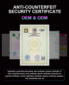 Пользовательский Золотой сертификат, охранная бумага, сертификат подлинности горячего тиснения, сертификат подлинности A4, тисненый сертификат - Product Image 3