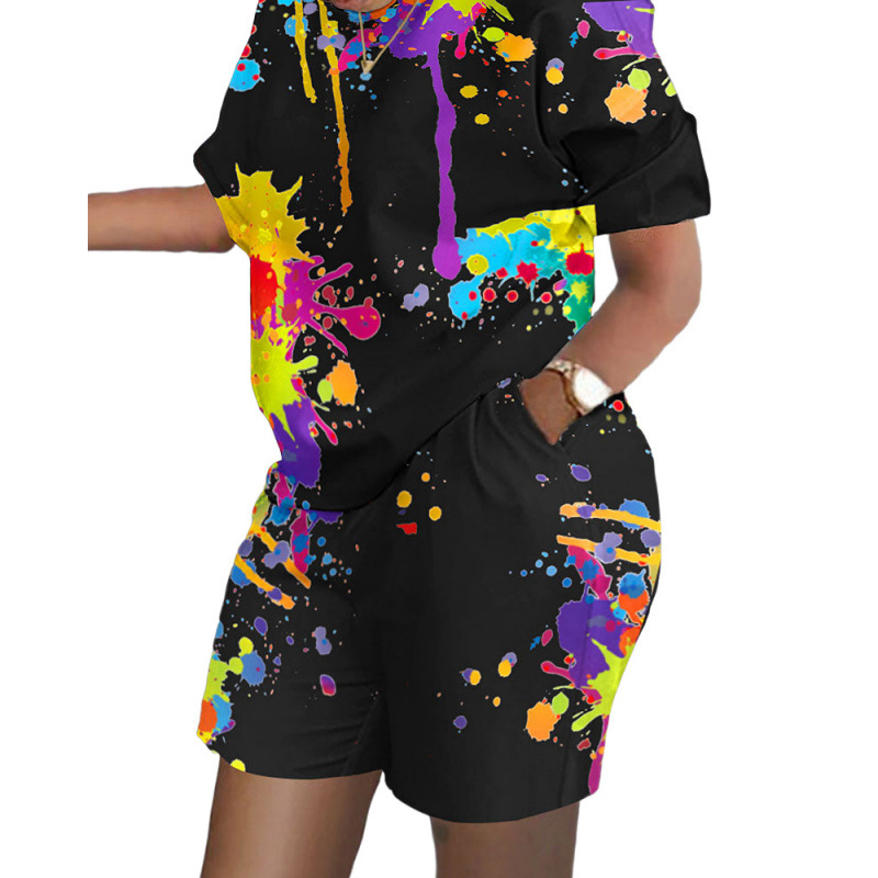 New color! black background color splash ink printing