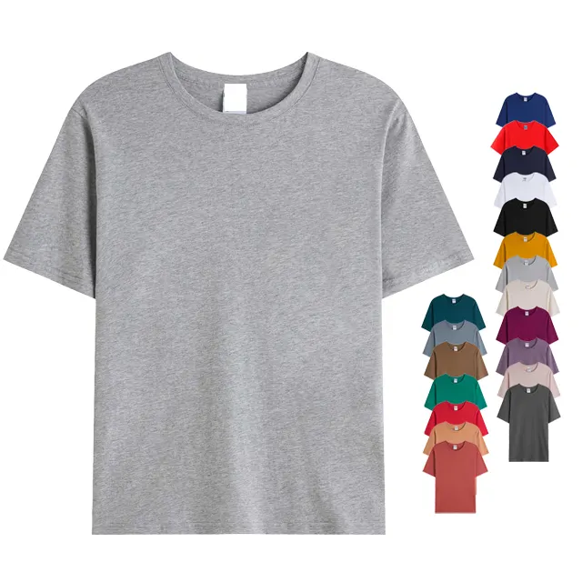 Coton de haute qualité Logo personnalisé Hommes Impression T-shirt personnalisé Impression T-shirt uni surdimensionné T-shirts de haute qualité T-shirt uni