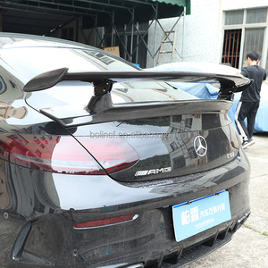 Rear Car <strong>Trunk</strong> Spoiler Flaps Rear Wing Carbon Fiber Spoiler Bilayer Style for Mercedes-Benz <strong>C</strong>-Class W205 C63 Coupe - Product Image 6