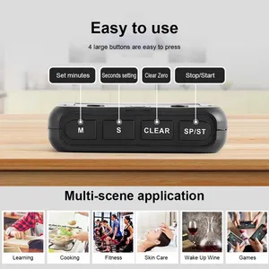 Wiederauf ladbare große LED-Anzeige Elektronische Timer-Erinnerung Wecker Küche Backen Countdown-Timer - Product Image 3