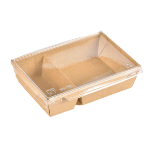 กล่องอาหารจานด่วน กล่องอาหารแบบใช้แล้วทิ้ง กล่องบรรจุอาหาร 2 ช่อง - Product Image 3
