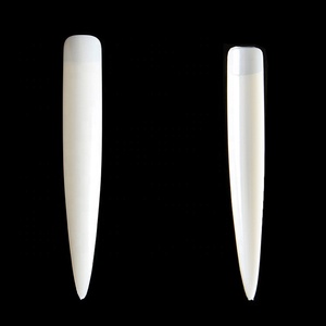 Sharp Ending Stiletto Nail <strong>Tip</strong> 12pcs/bag Salon Practice Thin sharp extra Long Half Cover Stiletto Artificial 12 Sizes Nail <strong>Tips</strong> - Product Image 5