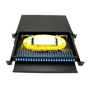 滑动式48芯ODF光纤面板1U 2U SC PC APC 12 24 36 48 96端口壁挂式光纤面板 - Product Image 1