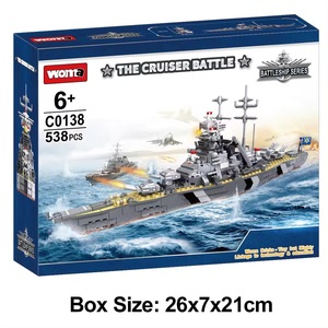 Military Warships KMS 2 In1 Bismarck <strong>Battleship</strong> Fleet Collection Building Blocks Classic Model Bricks <strong>Toy</strong> for Kids Boy Gift - Product Image 5