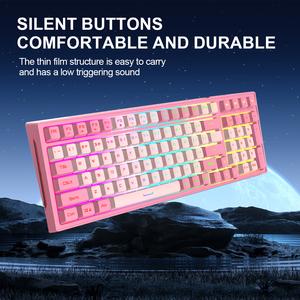 Teclado de membrana RGB con cable personalizado, teclado de 96 teclas con lado derecho, diseño de diez teclas, teclado de oficina - Product Image 4