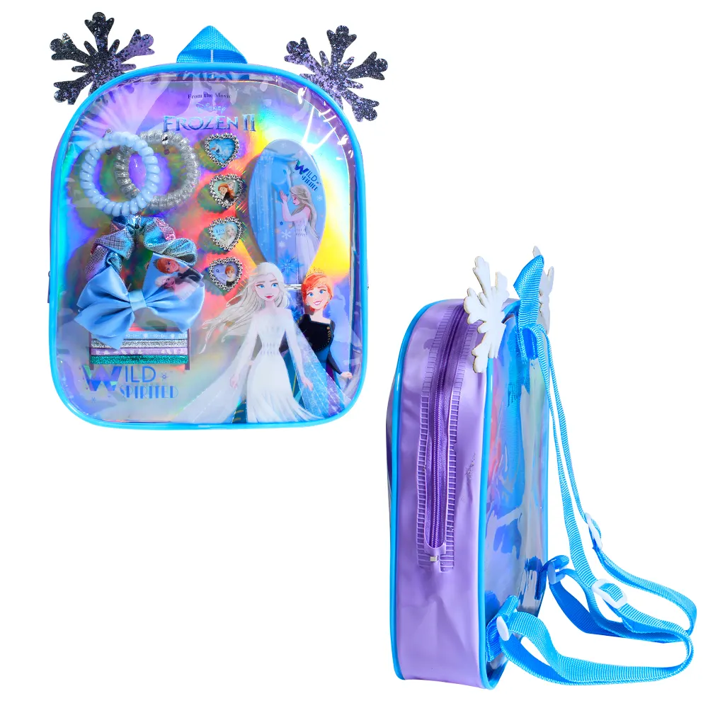 Fashion snowflake PVC bag hair brush hair clips elastic hair accessories set