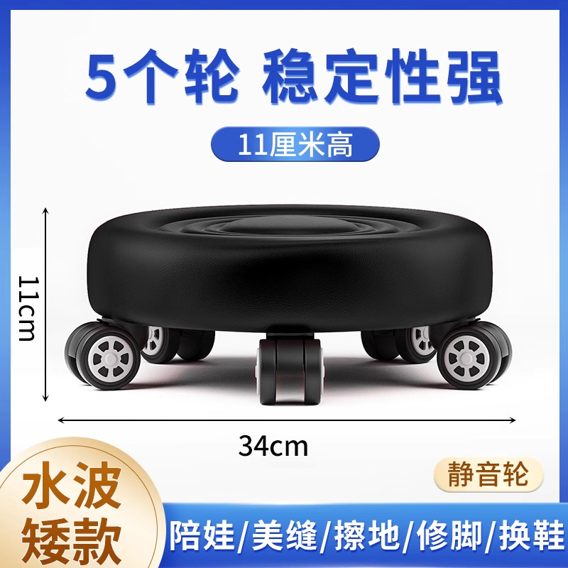 Five silent wheels in black