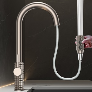 Vòi nước nhà bếp với kéo xuống phun chải thép không gỉ duy nhất xử lý Vòi Nước Nhà Bếp Nhiều chế độ chuyển đổi nước nóng lạnh - Product Image 5