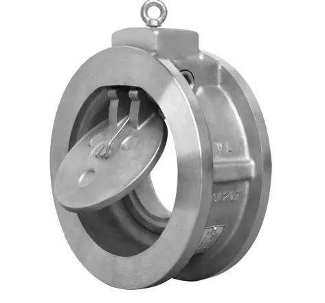 Válvula de retenção giratória de disco tipo wafer de aço inoxidável de porta única