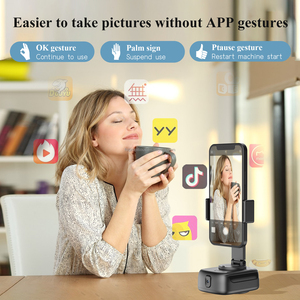 Q11 360 Rotation AI Face <strong>Following</strong> Gimbal Stabilizer Intelligent Face Tracking Head Panoramic Head for Phone Vlog Video Shooting - Product Image 6