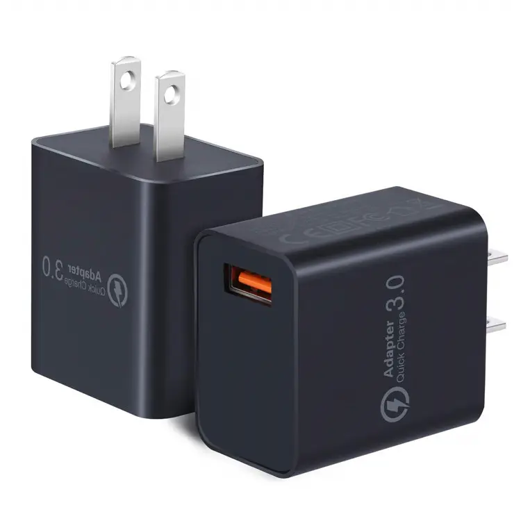 Quick Charge 3.0 USB Wall Power Block adattatore per caricabatterie rapido per telefono cellulare portatile 18W per iPhone caricabatterie Wireless Samsung