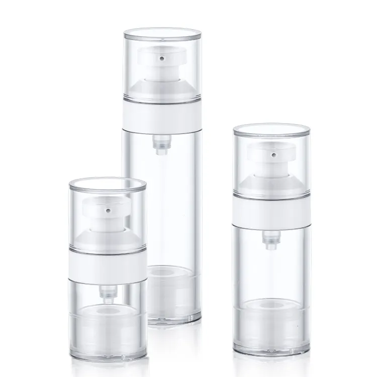 Serum PETG/AS tebal transparan, botol pompa pengap 50ml kosmetik dapat diisi ulang 15ml 30ml 50ml