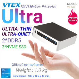 Desktop Ultra 5/7 DDR5 48GB Win11/ Linux Fanless <strong>Computer</strong> Desktop WiFi6+BT5.2 <strong>Compact</strong> <strong>Embedded</strong> System Industrial Metal Mini PC - Product Image 2