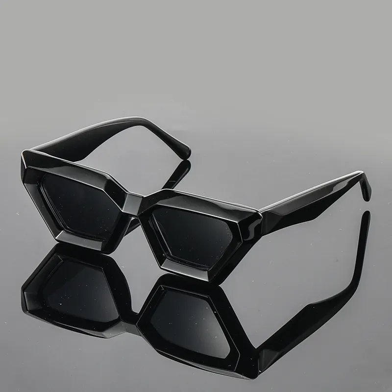 Nieuwe Hoge Kwaliteit Acetaat Vierkante Sunglass Luxe Mode Custom Logo Retro Mannen Zonnebril Man Vrouwen Acetaat Gepolariseerde Zonnebril