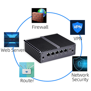 Qotom CPU J4125 PC Mini 8GB RAM 256GB SSD Computadora de escritorio pequeña 5 LAN Fanless pfsense Firewall Mini PC - Product Image 5