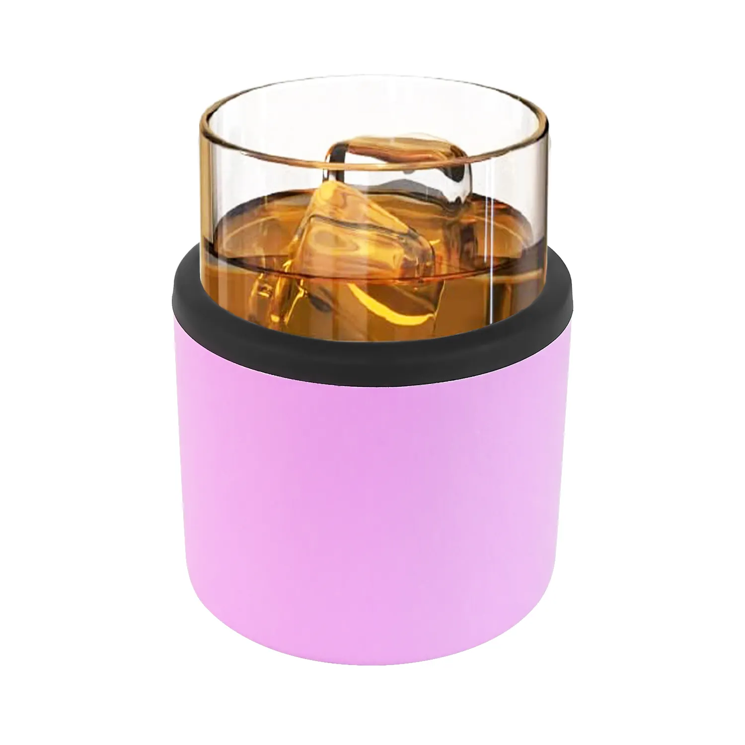 Groothandelsproducten Bourbon Cocktail Whiskyglas 10.5Oz Dubbele Wand Roestvrijstalen Pint Cup Tumbler Met Glazen Inzetstuk