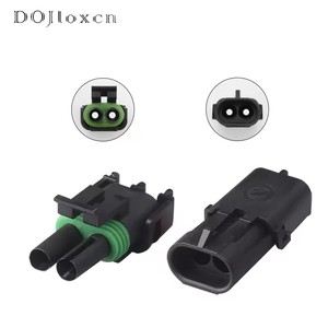 Conector eléctrico impermeable de 2 pines, enchufe macho hembra, enchufe de inyector Delphi para motocicleta 12010973 12015792 para GM - Product Image 2