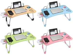 Kids Learn Folding <strong>Computer</strong> Desk Bed <strong>Table</strong> Learn Folding <strong>Notebook</strong> Desk Bed Study <strong>Table</strong> Portable Folding <strong>Table</strong> for Laptop - Product Image 3