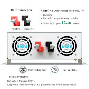 Inversor de Panel Solar monofásico de 12v, 24v de CC a CA, convertidor de batería, potencia de 3000 vatios, 3000 w, inversor de onda sinusoidal pura - Product Image 3