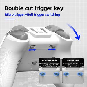 Z04 Wireless Gaming <strong>Controller</strong> with Dual Vibrate Plug and Play Gamepad Joystick with 4 <strong>Customized</strong> Keys, up to 12 Hours,White - Product Image 5