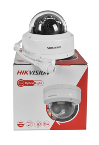 Cámara IP Hikvision de 4MP, luz híbrida inteligente 4K con luz blanca IR de doble luz, micrófono incorporado, cámara de red domo