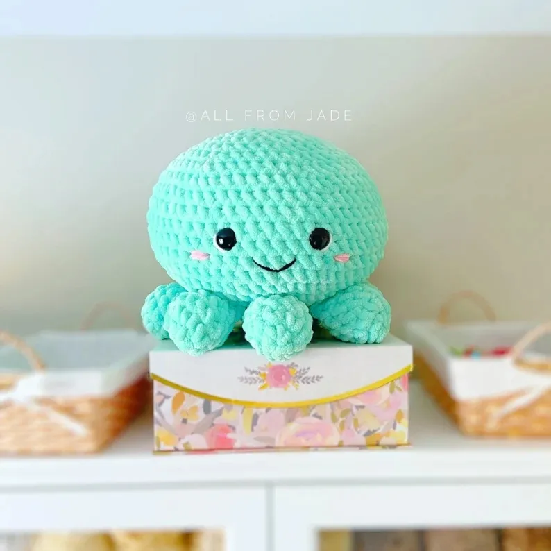 MODÈLES au Crochet Le Kawaii Poulpe Famille