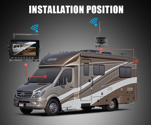 Factory Wireless Car <strong>Reverse</strong> Aid Truck Rear Back Side View Rearview Security Camera <strong>System</strong> 1 2 3 4 Camera with Monitor Display - Product Image 3