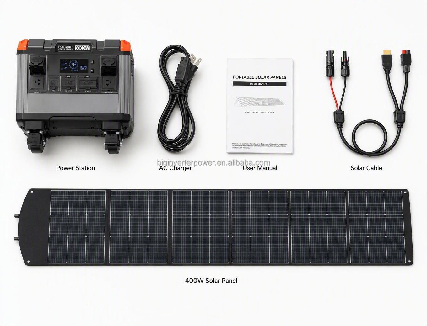 Centrale électrique de 3000W avec panneau de 400W