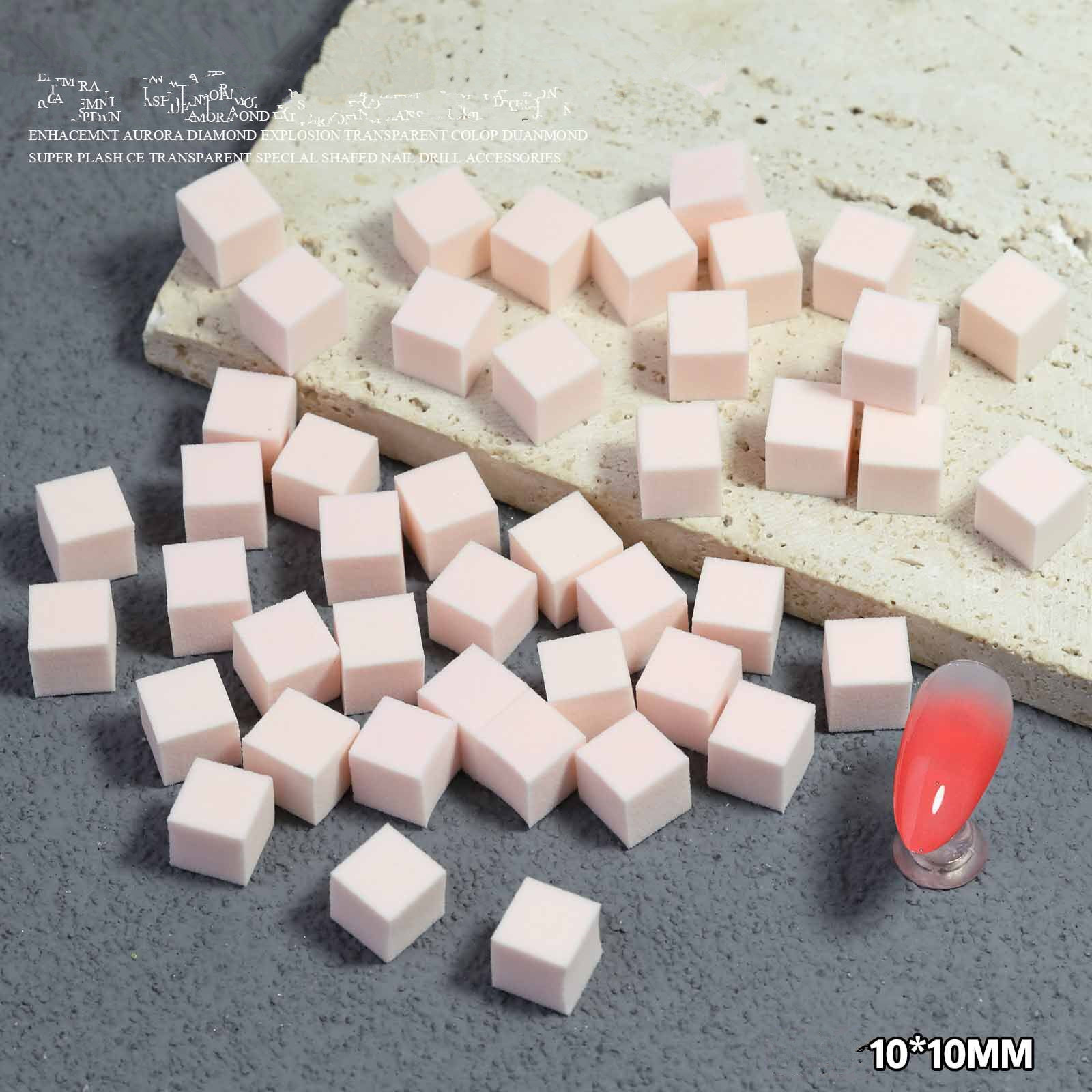 Pink-50pcs/bag 10*10mm