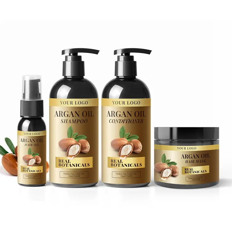 Prezzo di fabbrica Custom Organic Anti Hair Loss Best Private Label Natural OEM olio di Argan Shampoo e balsamo per capelli