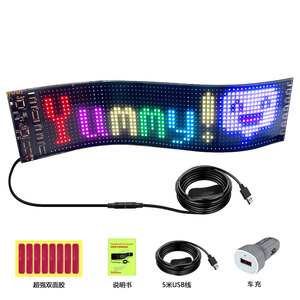 Messaggio a scorrimento con schermo a Led messaggio digitale in movimento morbido segno Led flessibile pannello a Led per auto pubblicità in esecuzione Display a Led - Product Image 6