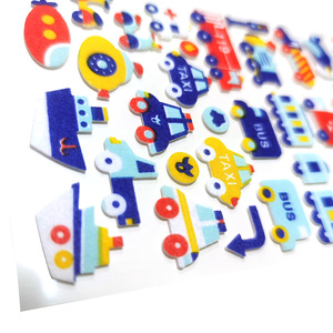定制印刷汽车手工毛毡贴纸儿童<span class=keywords><strong>3d</strong></span>织物贴纸