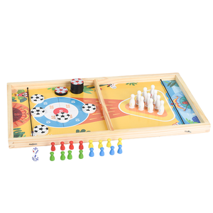 Wholesale Montessori Multi-function Wooden Chess Board <strong>All</strong>-in-one Checkers Playing Game Early Educational Intelligence <strong>Toy</strong> - Product Image 6