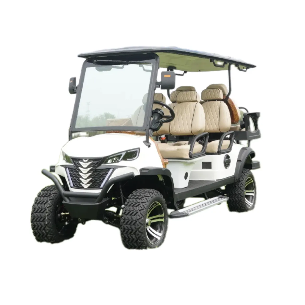 Tecnología de motor avanzada y fuerte Power Street Legal Black Mejor precio 6 Seater 4Wd Carritos de golf eléctricos