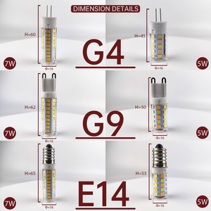 G4G9LEDランプE14コーン電球220VSmd2835ちらつきなし3色温度キャンドルスポットライトシャンデリア照明ボンビラ家庭用 - Product Image 2