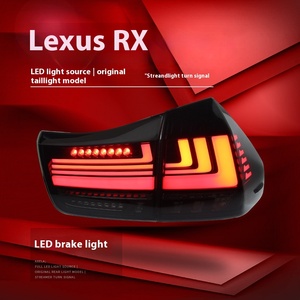 防水12V LEDドライビングライトアセンブリクリアレンズレッドターンシグナル04-08レクサスRX300 RX350テールランプABS素材 - Product Image 4