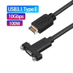 Özel USB3.2 usb tipi E erkek usb 3.1 tip C dişi panel montaj kablosu 10gbps usb 3.1 veri kablosu - Product Image 3