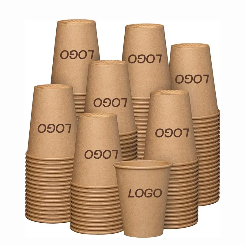 Tazas de café de papel desechables tazas de papel personalizadas al por mayor