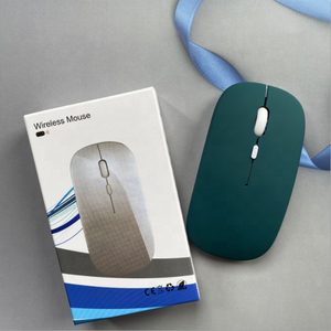 デュアルモード充電式ワイヤレスBluetoothマウス (キーボード) コンボ2.4ghz超薄型オフィスミュートマウス (Apple MAC用) - Product Image 4