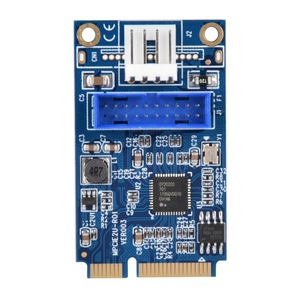 Mini <strong>PCI</strong>-E to USB 3.0 2-Port Expansion Card Front-mounted 19-Pin with Small 4PIN Power Supply Used for Desktop - Product Image 6