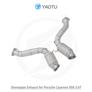 YT适用于保时捷Cayenne 958 3.6T不锈钢排气系统谐振管，具有高流量质量汽车转向管零件 - Product Image 3
