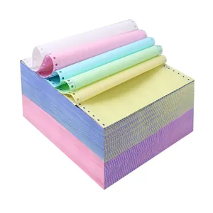 Papel continuo de alta calidad, 1-6 capas, formulario de impresión por ordenador, hoja de papel sin carbón NCR personalizada