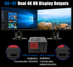 MiniTree DIY oyun PC çekirdek 10th I9 10900T 2 * görüntüler 4k 3 * USB3.0 2 * USB2.0 destek 11th Gen çekirdek Celeron Pentium CPU Win10 Linux - Product Image 5