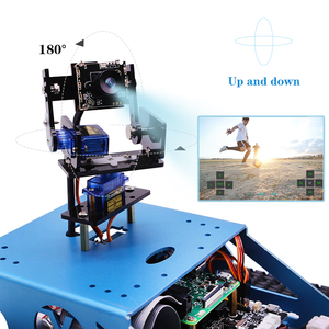 Yahboom Blue Aluminium legierung Himbeer Pi Roboter Kit Mit WiFi Videokamera für Raspberry Pi 4B unterstützt APP Fernbedienung