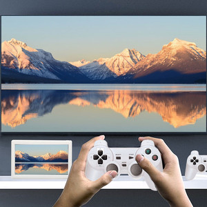 กล่องเกมทีวีจอแบนแบบ XP18สามารถเชื่อมต่อกับคอนโซลเกมผู้เล่นหลายคนแบบมือถือ3D พร้อมตัวควบคุมการเชื่อมต่อแบบไร้สายสองตัว - Product Image 3