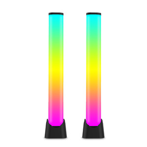 声控3d显示拾音器节奏灯Rgb音乐环境发光二极管夜灯吧App控制汽车氛围七彩灯管灯 - Product Image 2