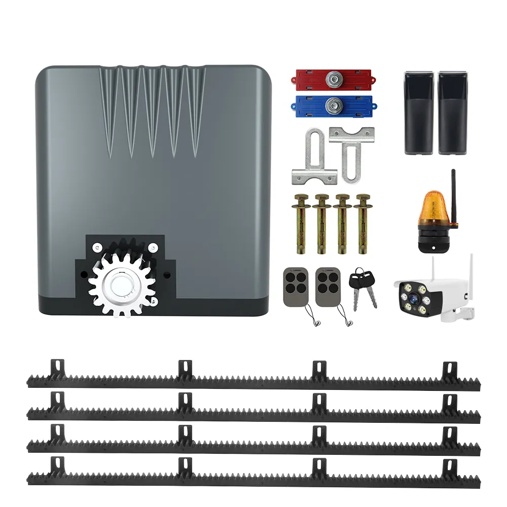 Motor de puerta deslizante de alta resistencia, operador de puerta automático, CC de 24V, 1000KG, abridor de puerta deslizante Solar de carga