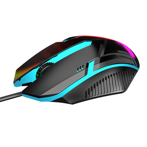 USB有線104キーRGBバックライトゲームキーボードスリムオフィスPCコンボマウスPCコンピュータセット付き - Product Image 6